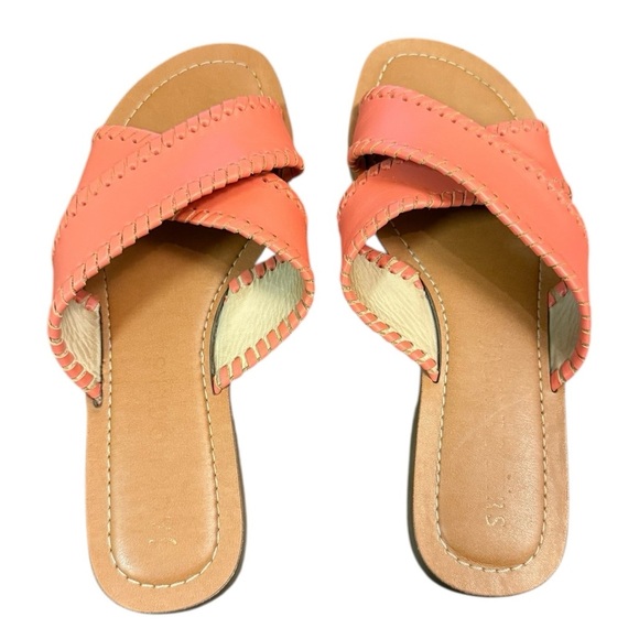 Jack Rogers Sloane X Band in Coral Leather Size 6M - Picture 4 of 9